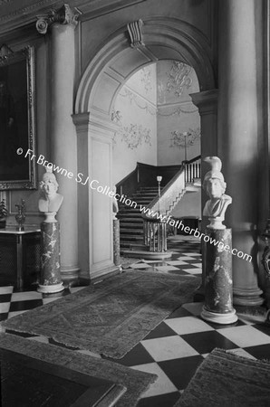 IN GREAT HALL STAIRASE THROUGH ARCH CASTLE TOWN HOUSE